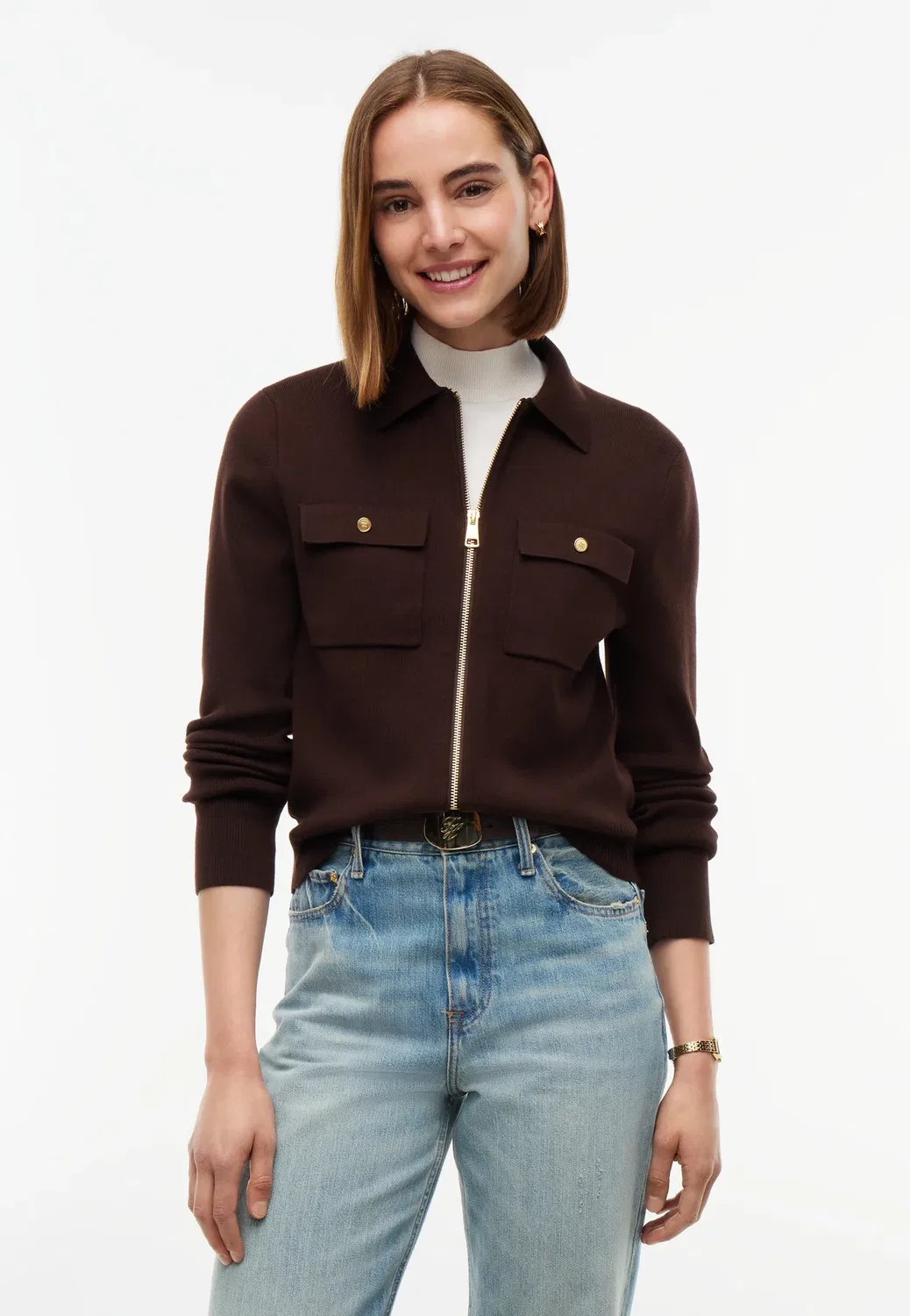 Кардиган, полностью вышитый Tommy Hilfiger, Chocolate