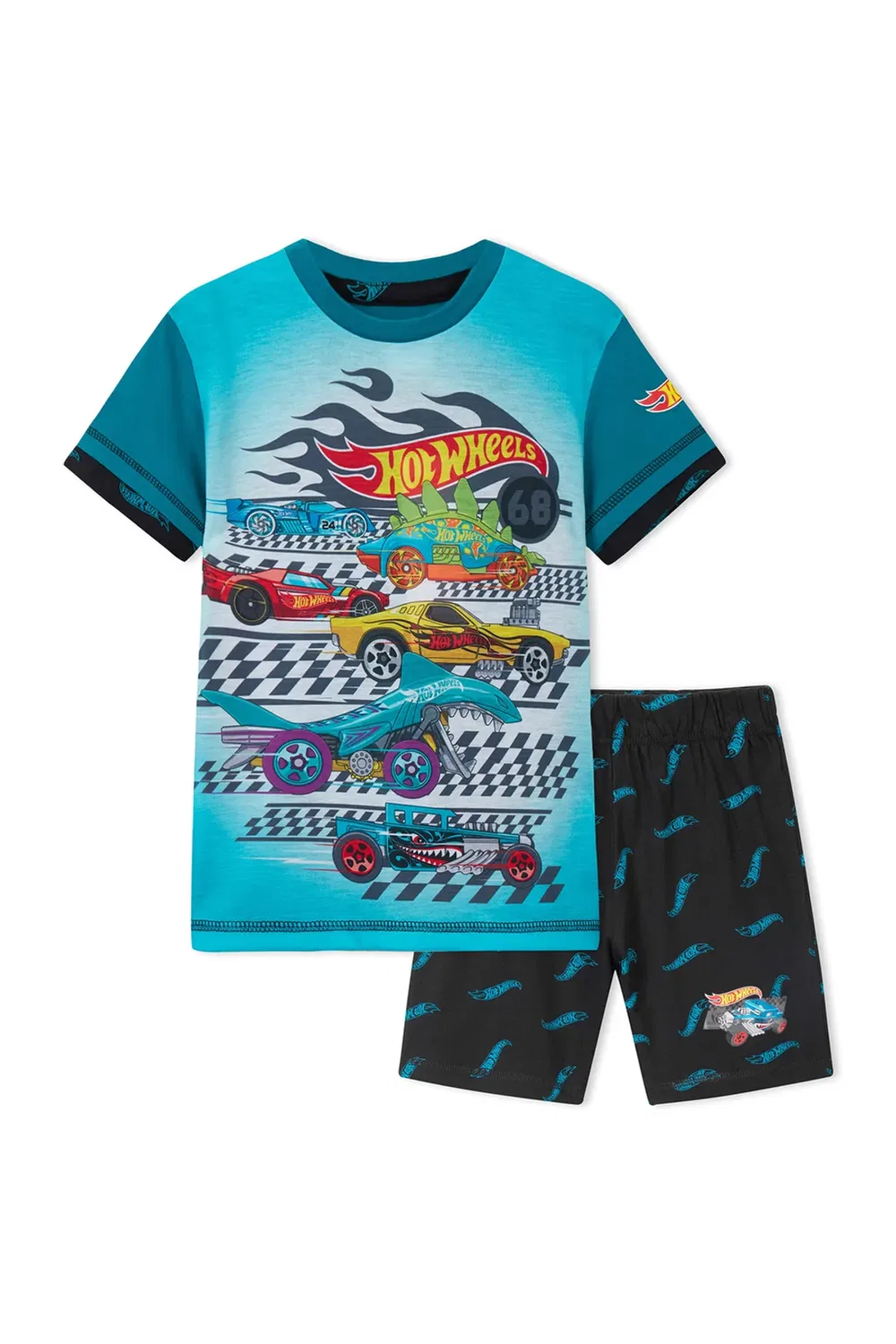 Детский комплект пижамы с коротким рукавом Hot Wheels, Blue