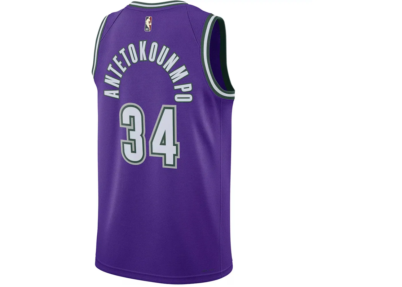 Мужская джерси с принтом Nike Antetokounmpo Milwaukee Bucks NBA Dri-Fit, Purple — фото 2