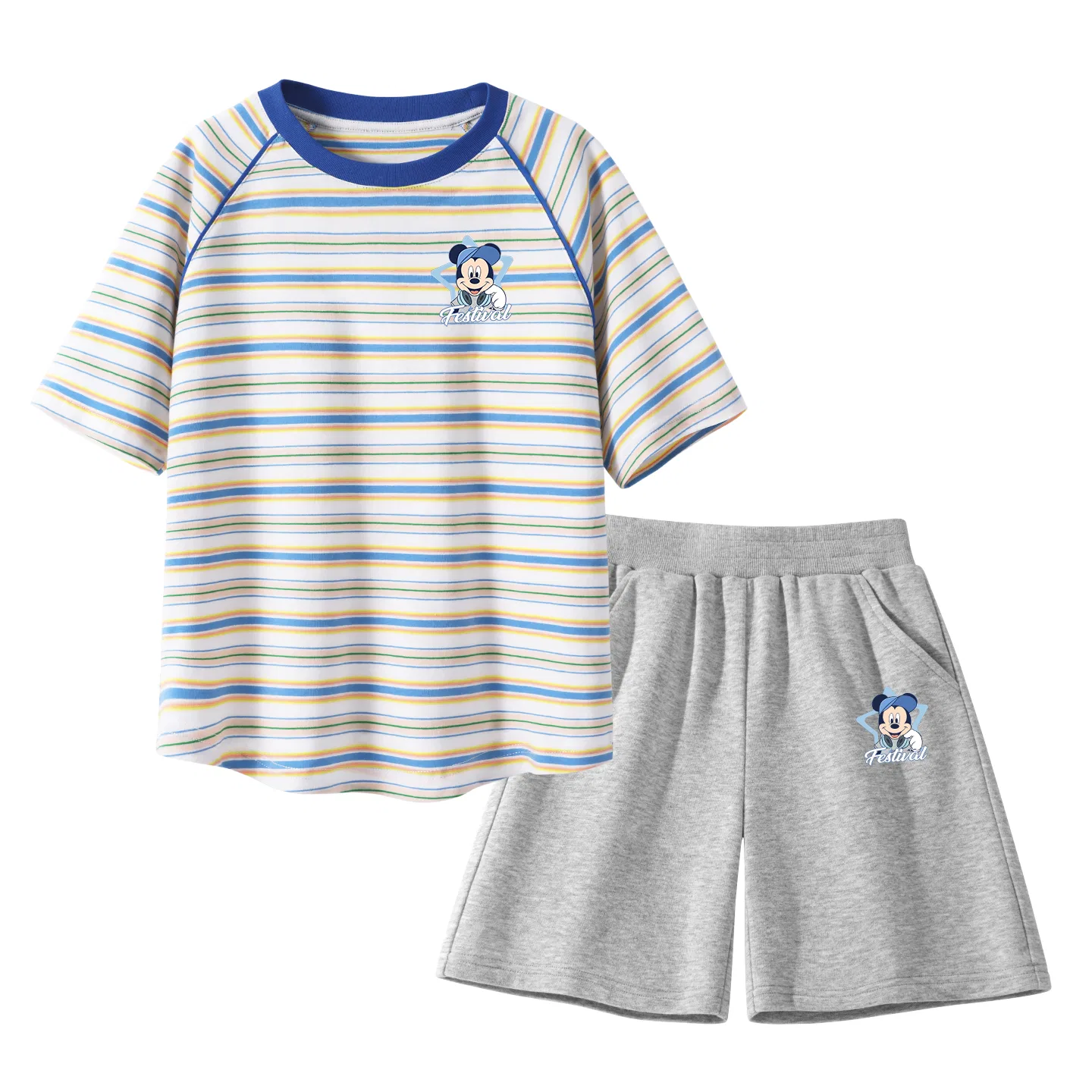 Детский спортивный костюм, круглый вырез, тонкий, дышащий, Disney, Purple Stripes, Black — фото 4