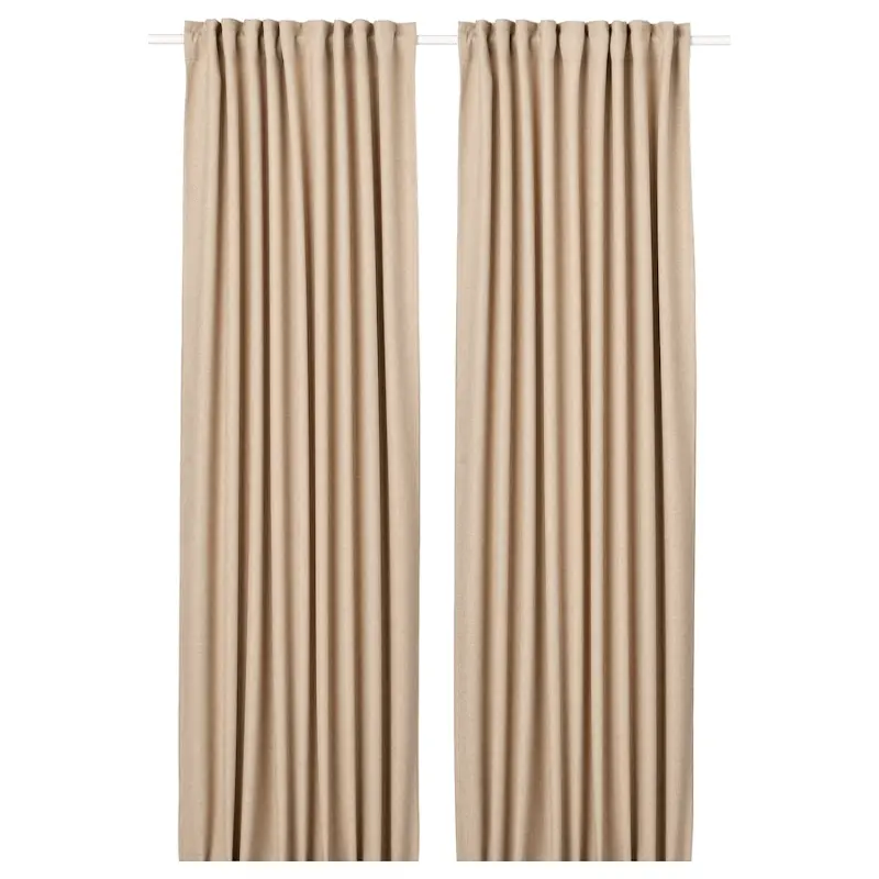 Затемняющие гардины Ikea Annakajsa, 2 шт, 145x300, бежевый