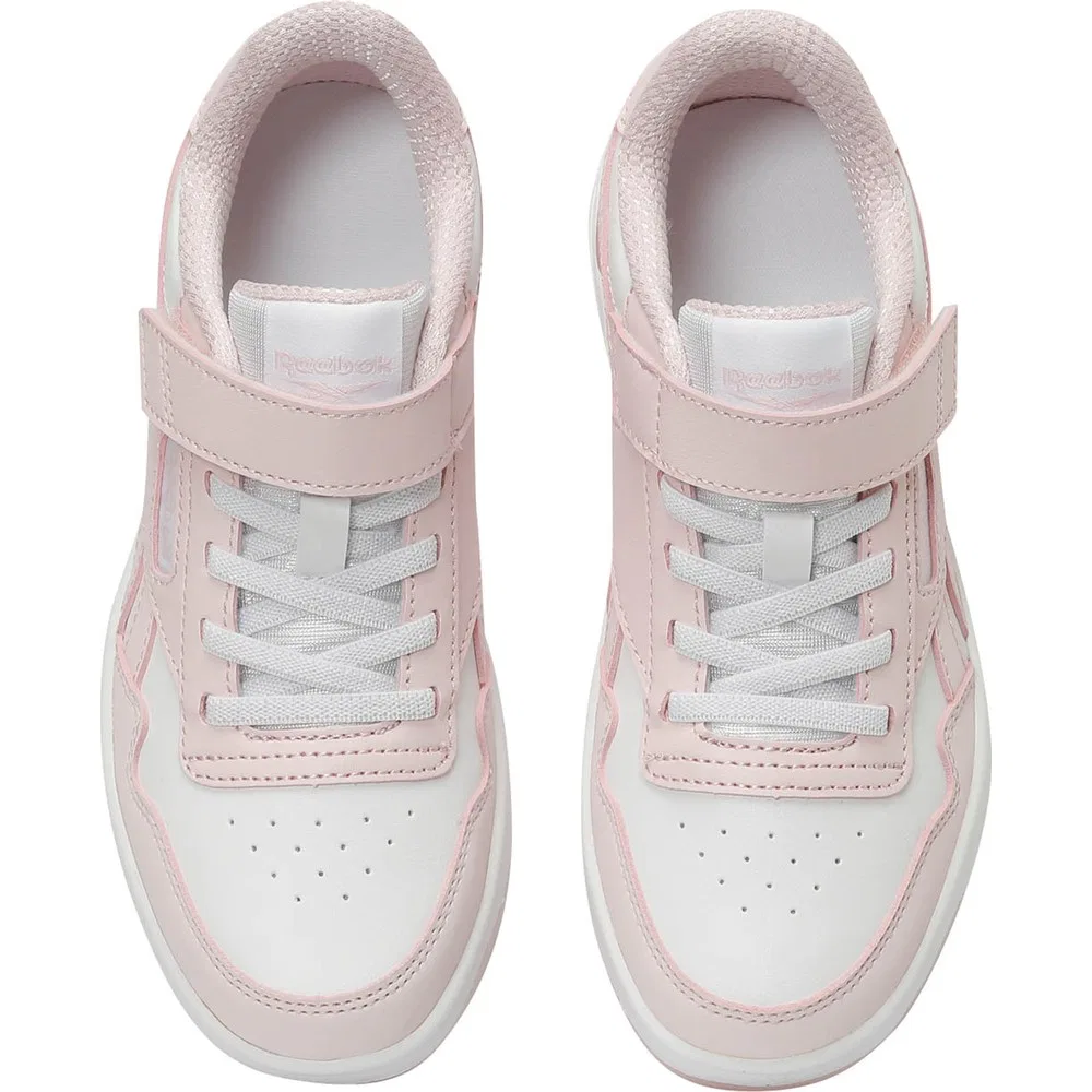 Кроссовки детские Reebok Court Advance Elastic Lac для девочек, белые, на эластичной шнуровке — фото 4
