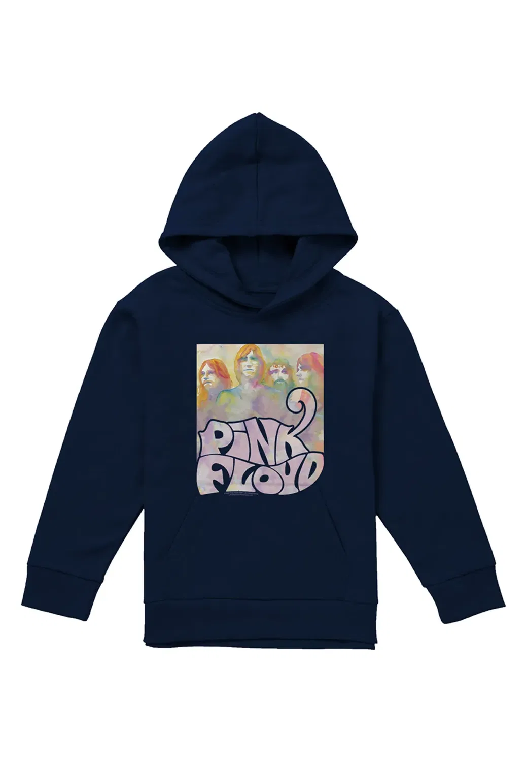 Детский худи с принтом Water Color Band Pink Floyd, Navy