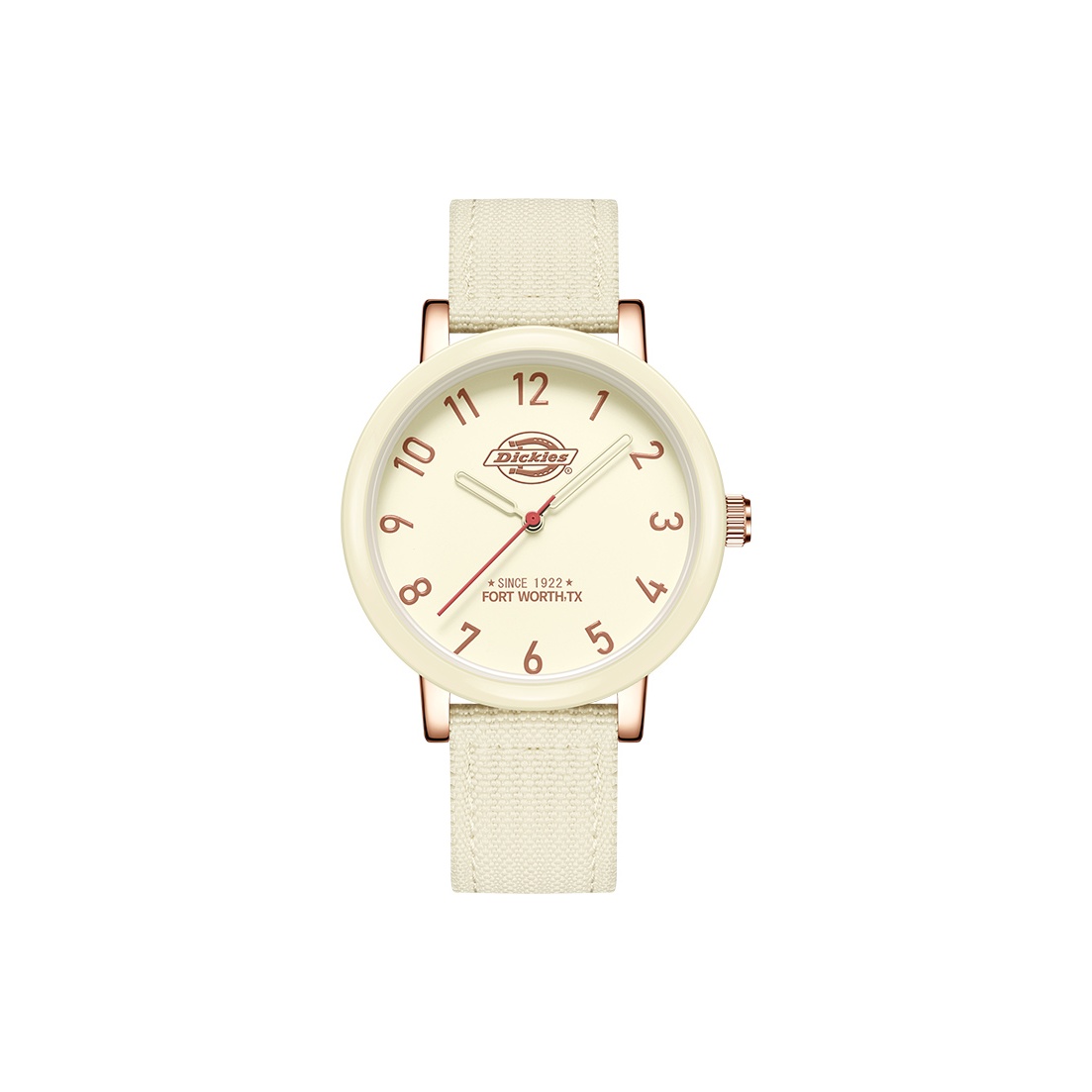 

Dickies Часы Wrist Watch Quartz Movement Nylon Strap Beige Watch Dial Women's Watch