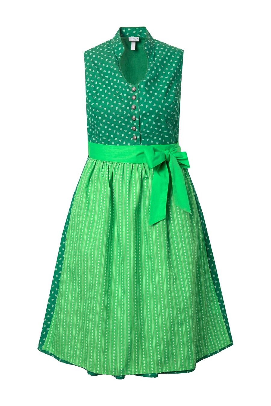 

Широкая юбка в сборку Ulla Popken, Grass Green/Dark Green