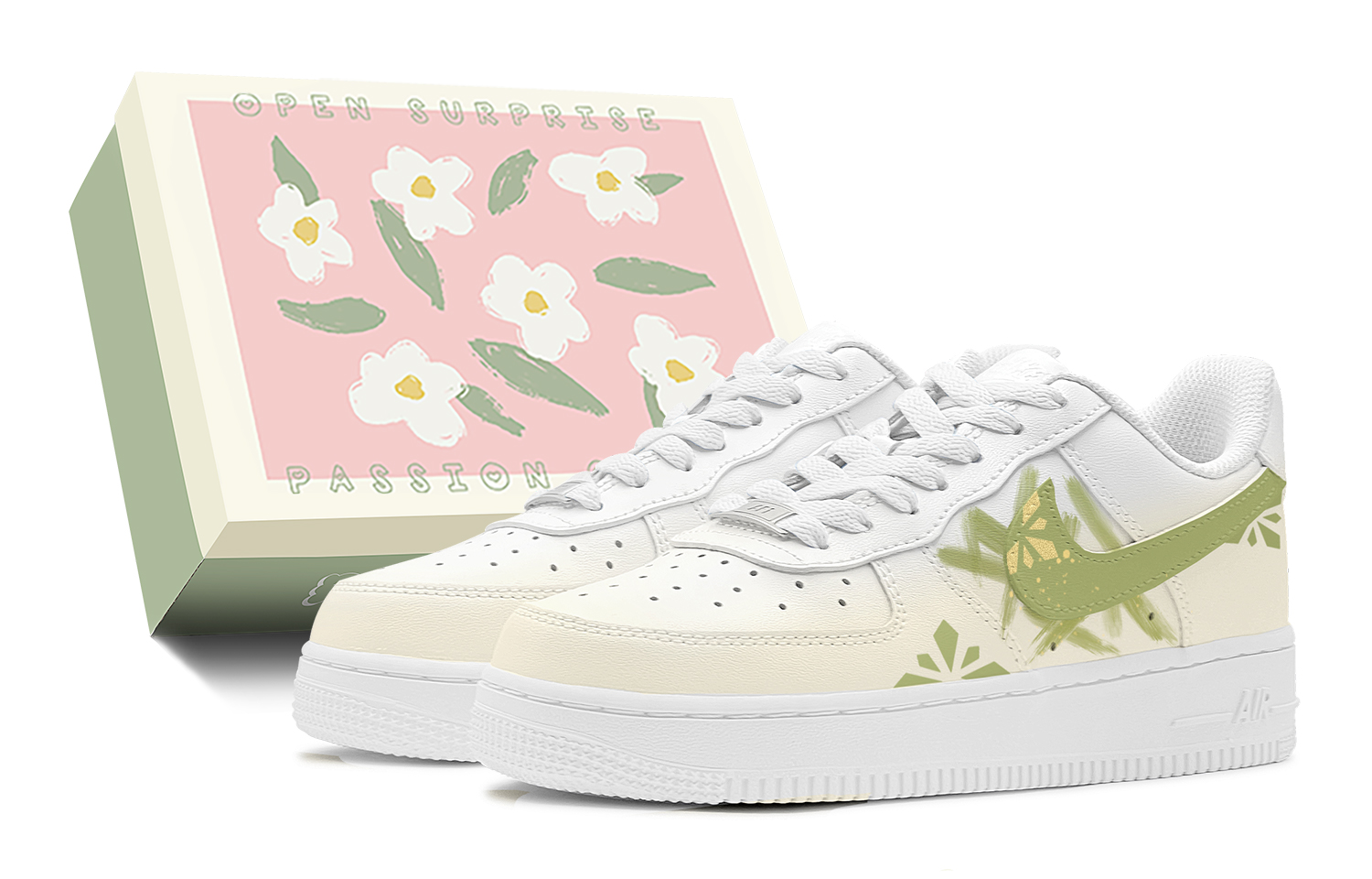 

Детские кроссовки для скейтбординга Air Force 1 LE Low Top для подростков Nike, Champagne