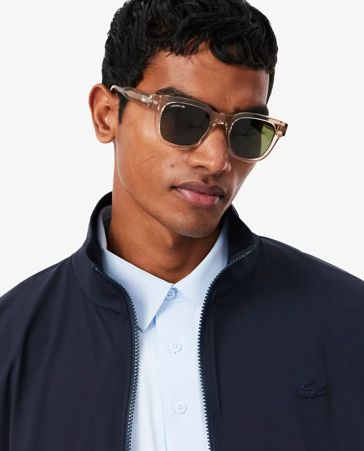 Мужская спортивная куртка с эластичным трикотажем Lacoste, Azul Marino — фото 3