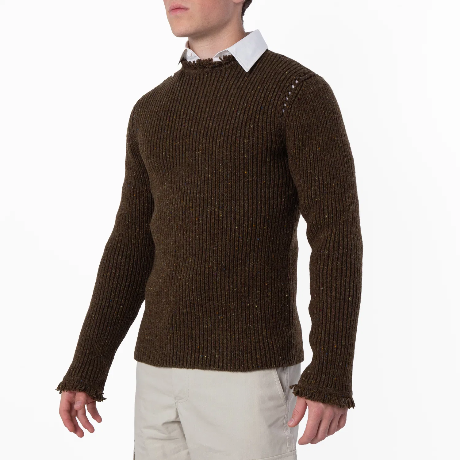 Свитер с бахромой Fringe Trim Wool Jumper Burberry, Furrow