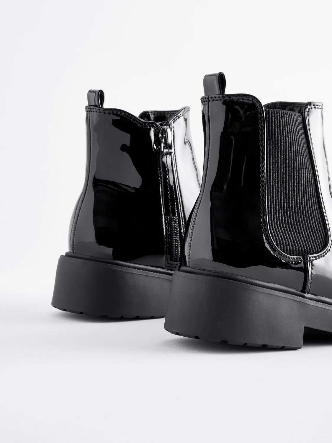 Челси ботинки Black Patent Next, черный лакированный — фото 4