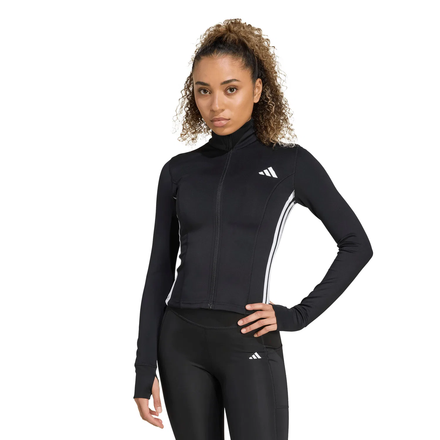 Женская спортивная куртка с логотипом adidas Essentials 3-Stripes, Черный
