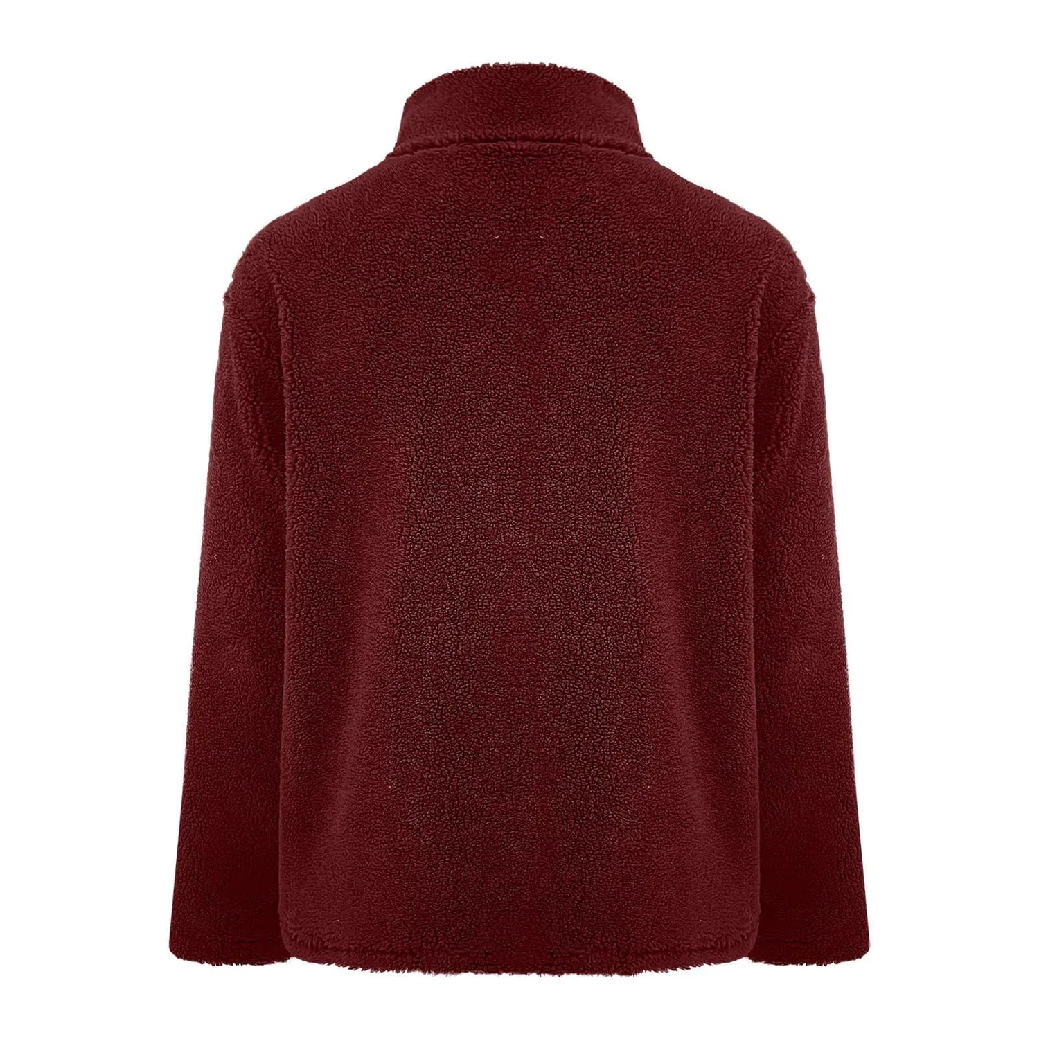 Женская флисовая куртка с капюшоном с принтом Fuzzy Fleece, Red — фото 4