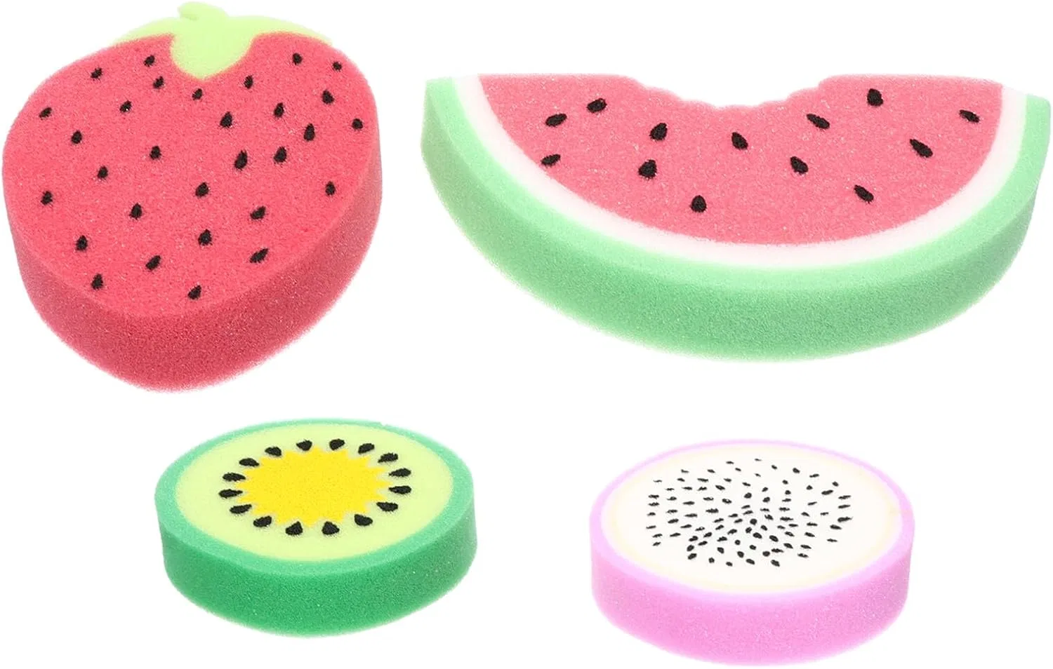 Набор мочалок для душа Fruit Shape, VALICLUD, 4 шт, ассорти