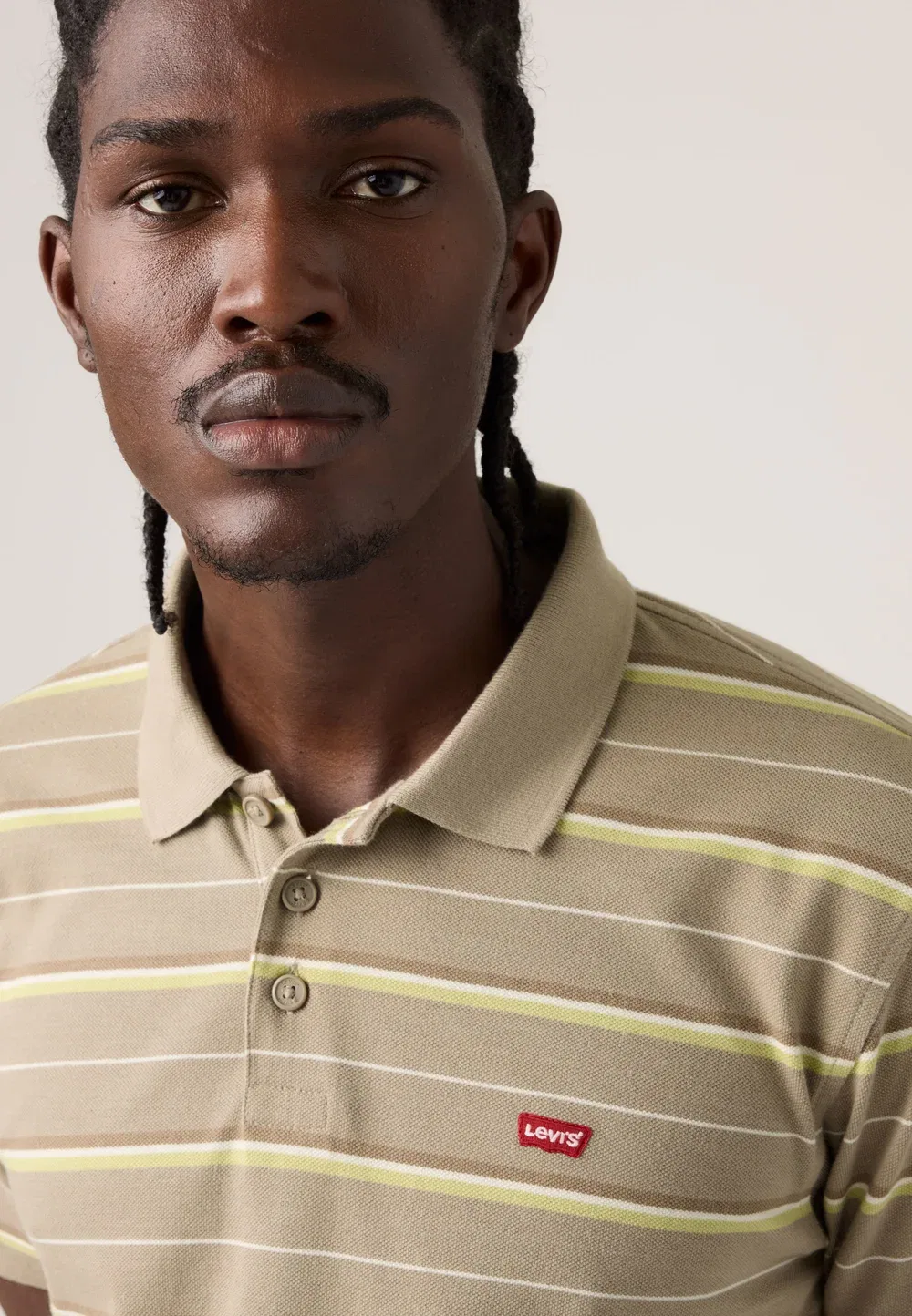 Рубашка поло Levi'S, Ros Stripe Vintage Khaki Pique — фото 4