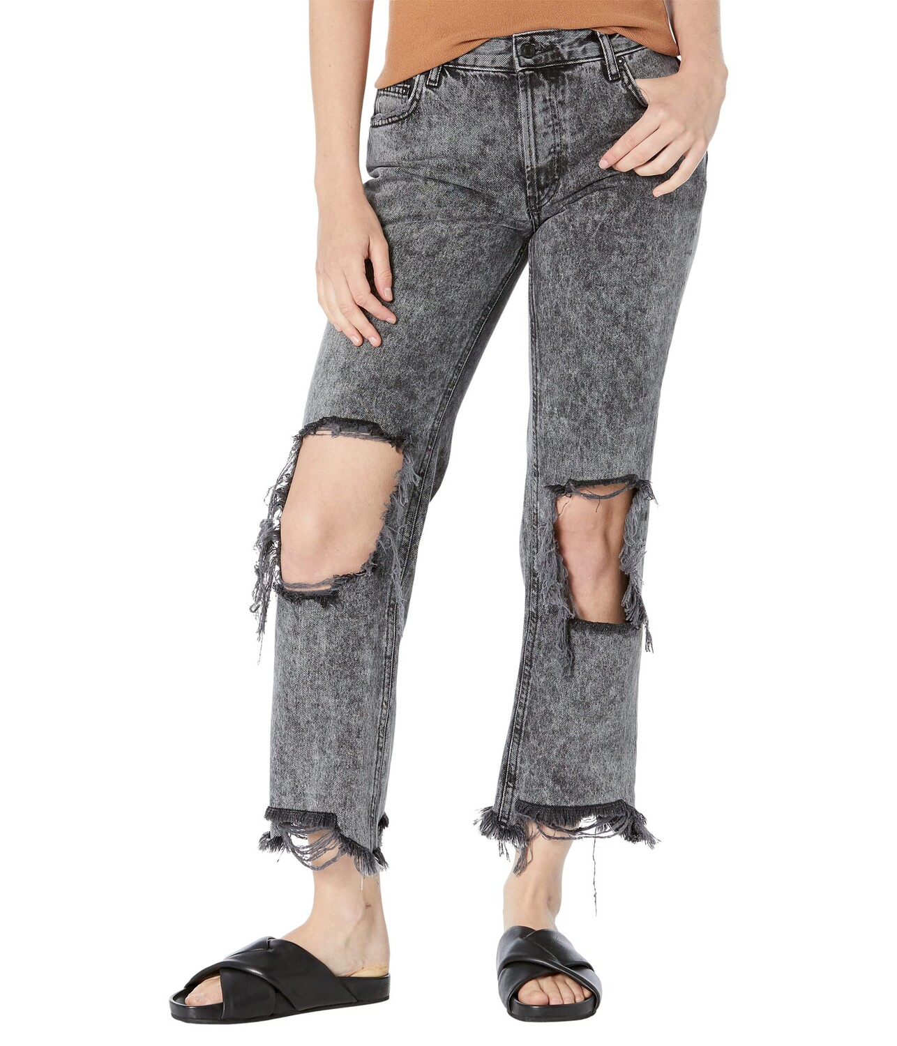 

Джинсы Free People, Maggie Mid-Rise Straight Jeans