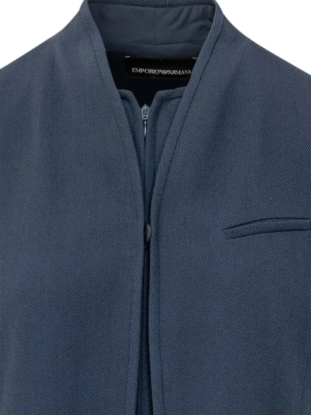 Куртка с нагрудником из крепового габардина Signature Capsule EMPORIO ARMANI, синий — фото 4