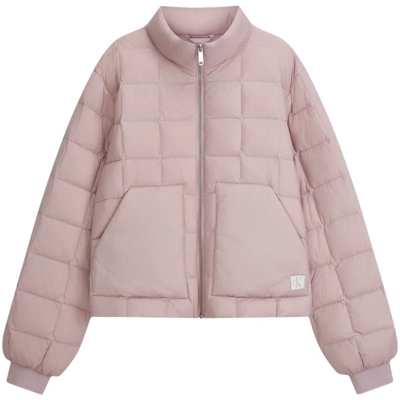 Женский пуховик тонкий с воротником-стойкой Calvin Klein, XPF-Mist Pink