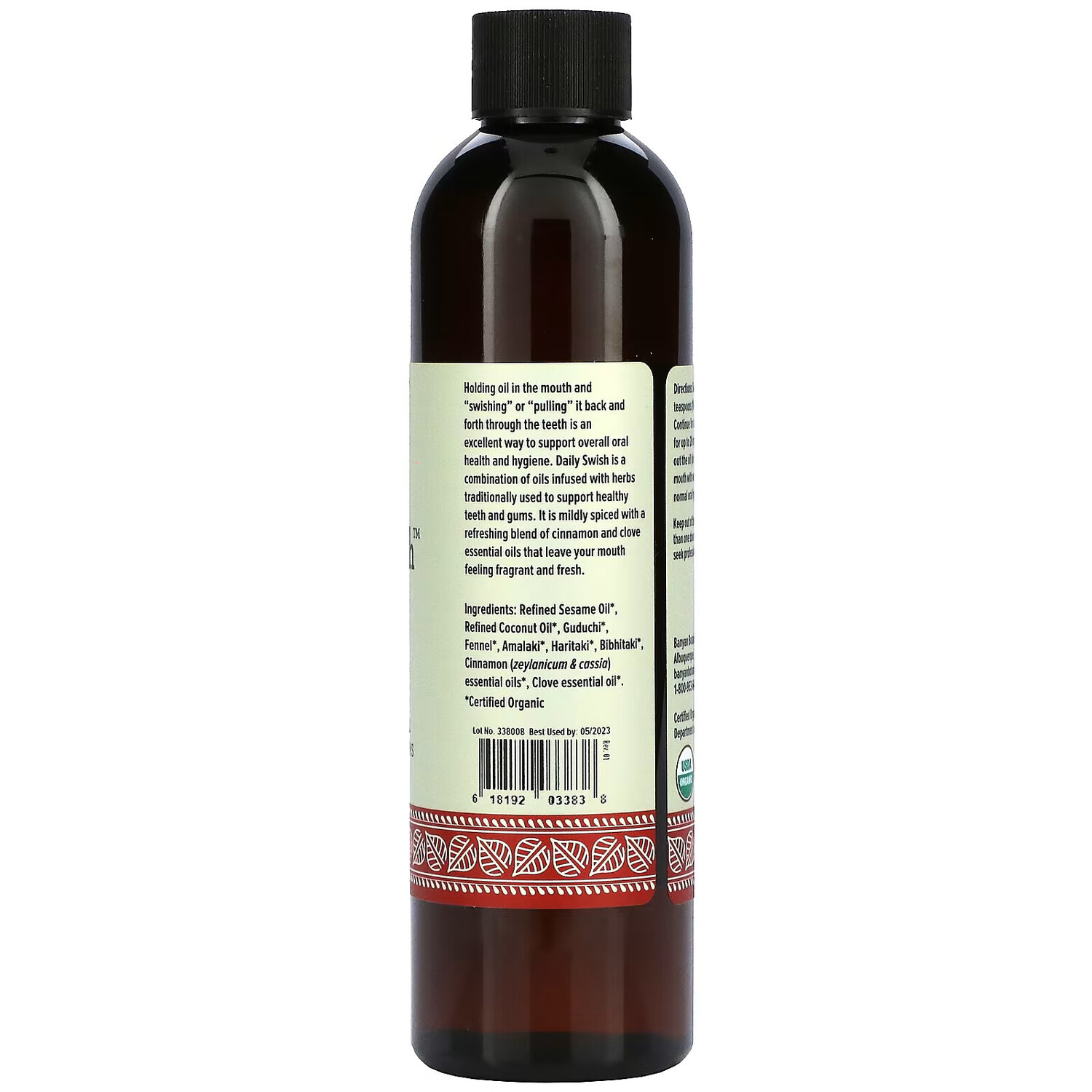 Banyan Botanicals, Organic Daily Swish, корица, 236 мл (8 жидк. Унций) — фото 3