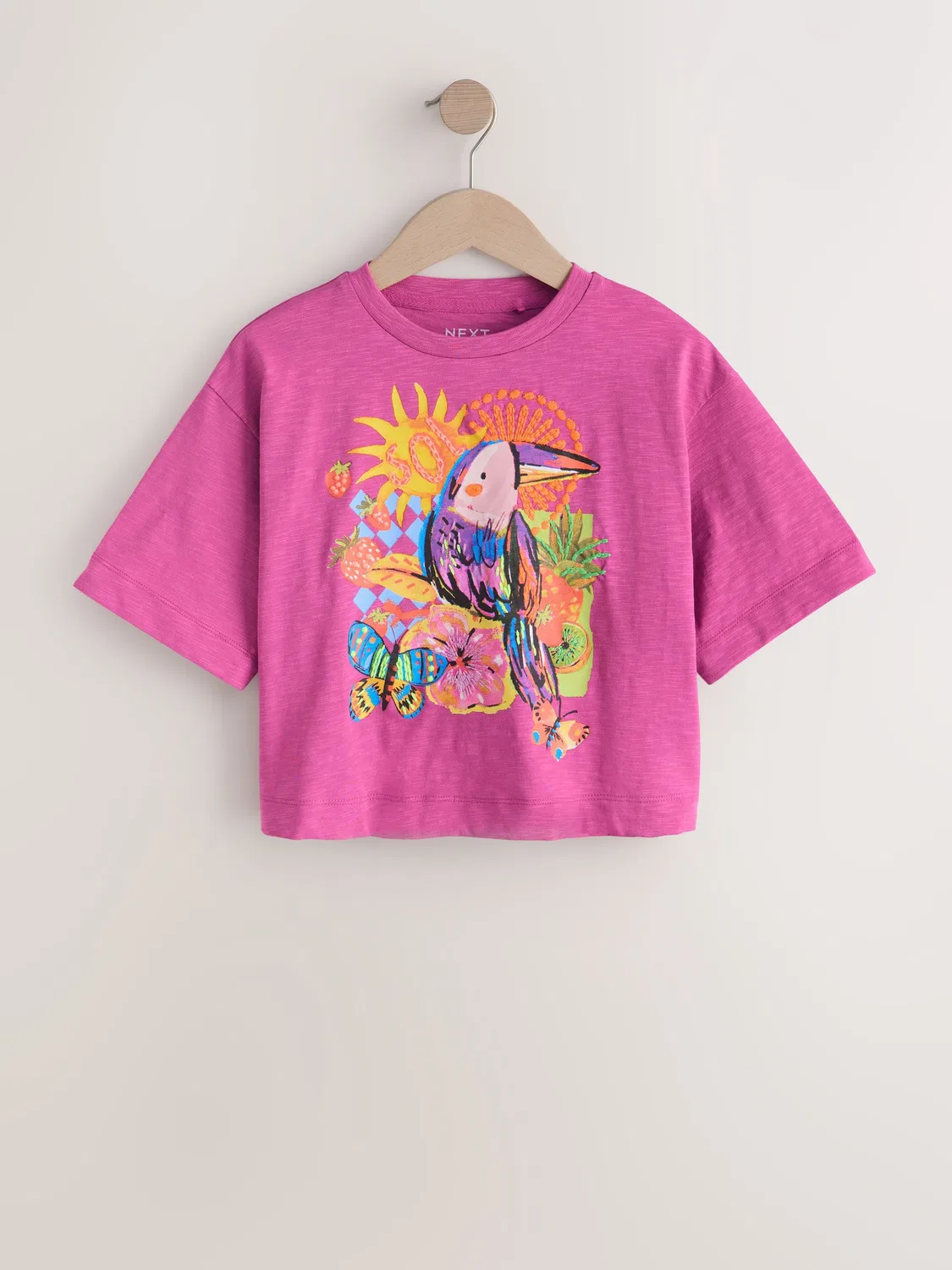 Футболка оверсайз с вышивкой, Purple Toucan Next, фиолетовый — фото 4