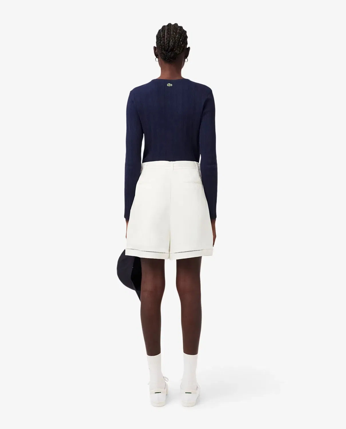 Бермуды Lacoste Blanco из смесового льна, свободного кроя — фото 2