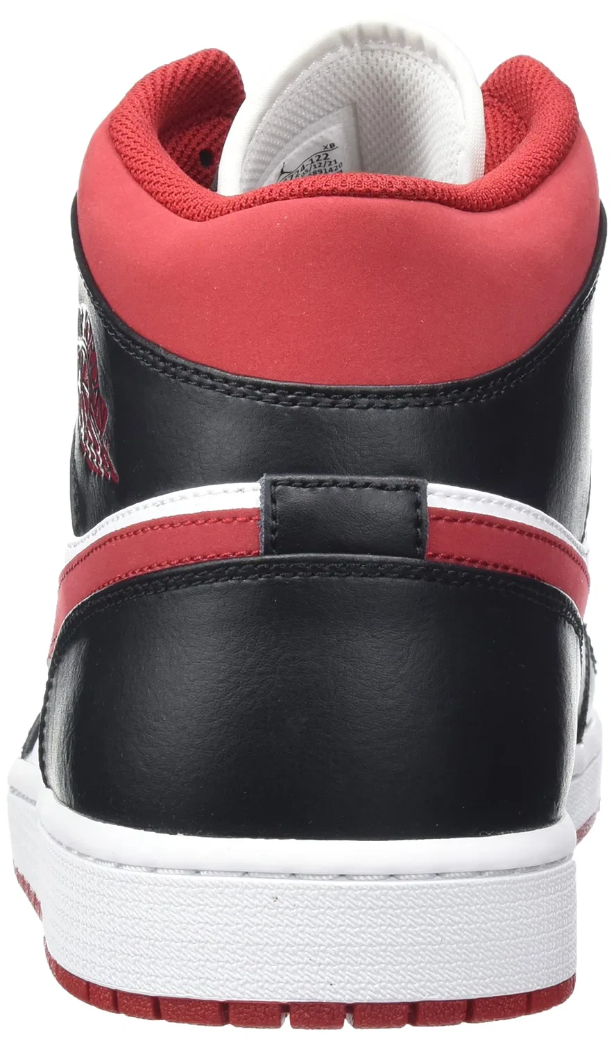Детские кроссовки для мальчиков Air Jordan 1 Mid (gs) NIKE, White Gym Red Black — фото 3