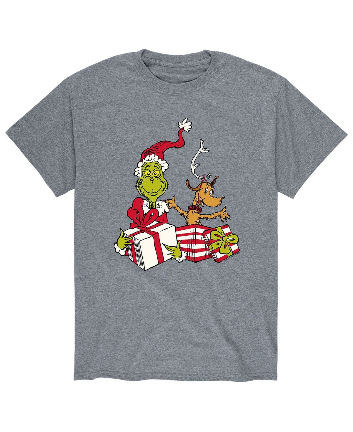 

Мужская футболка dr. seuss the grinch max grinch AIRWAVES, серый