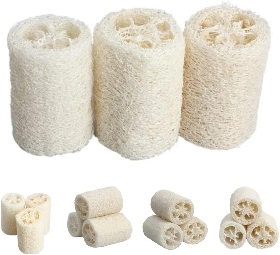 Натуральная мочалка-люфа Augnongly, 3 шт, Large, Weiss