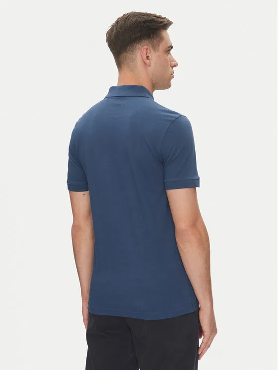 Поло slim fit Passenger Boss, синий — фото 3