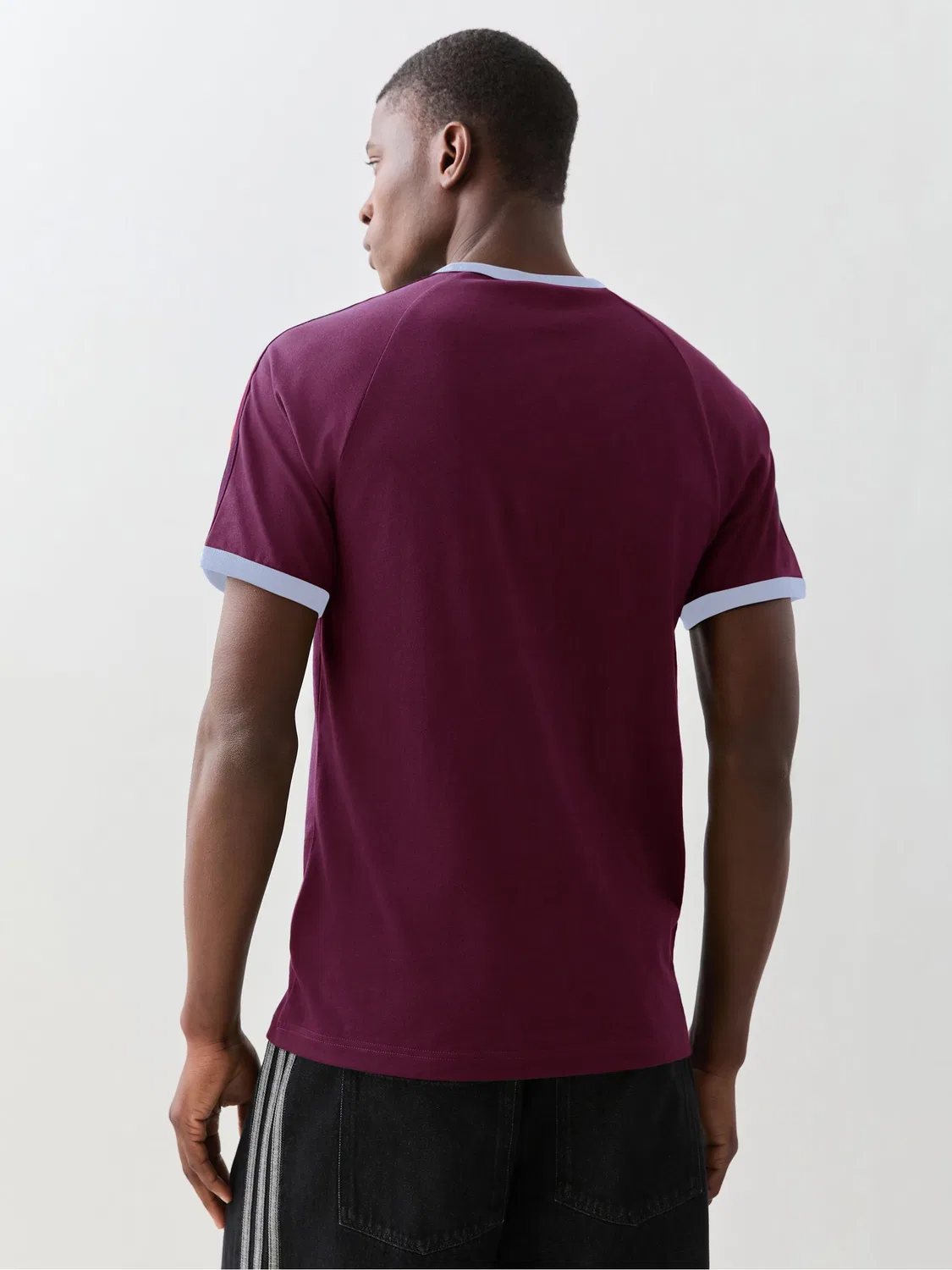 Футболка adidas Originals 3-Stripes Cali Tee, бордово-красный — фото 3