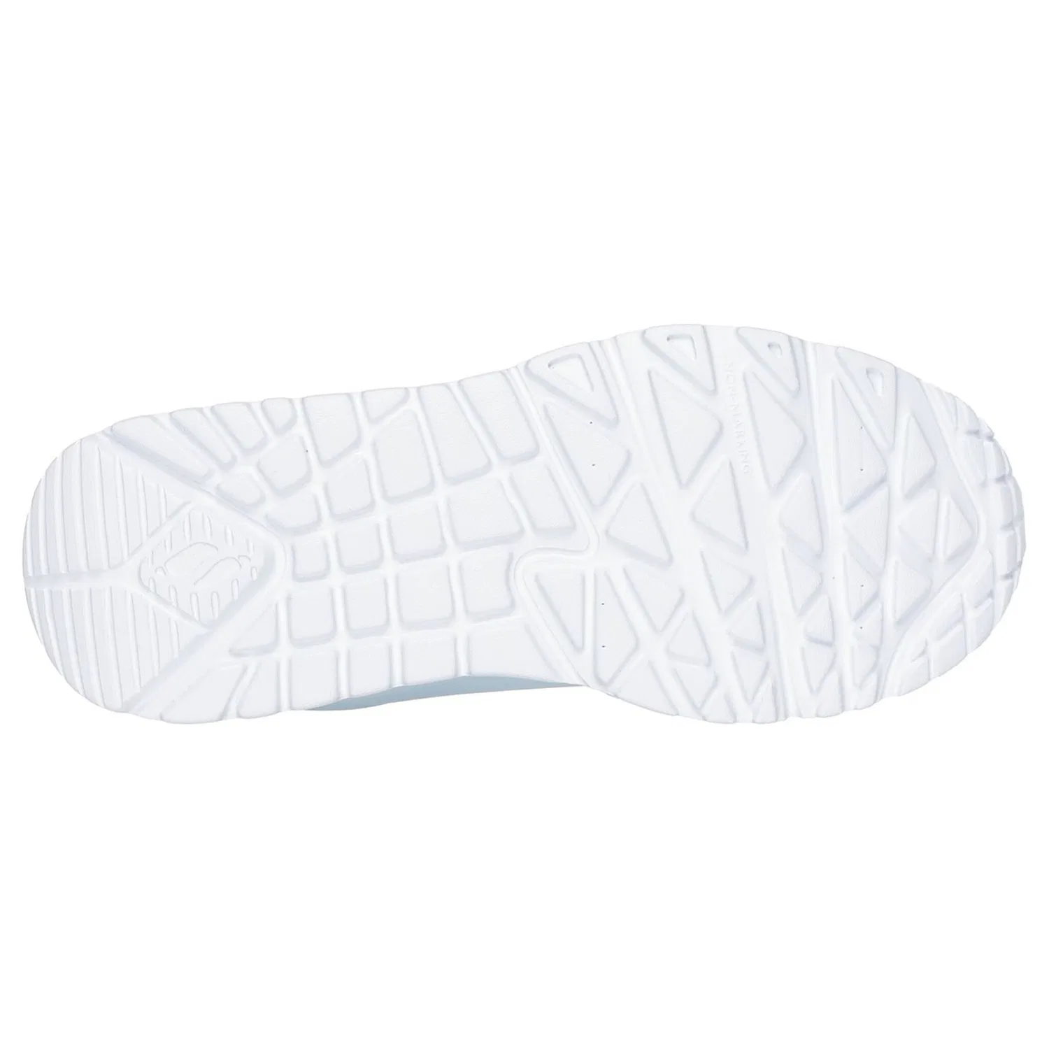 Детские кожаные кроссовки на шнуровке с платформой Skechers, Light Blue/Silver — фото 3