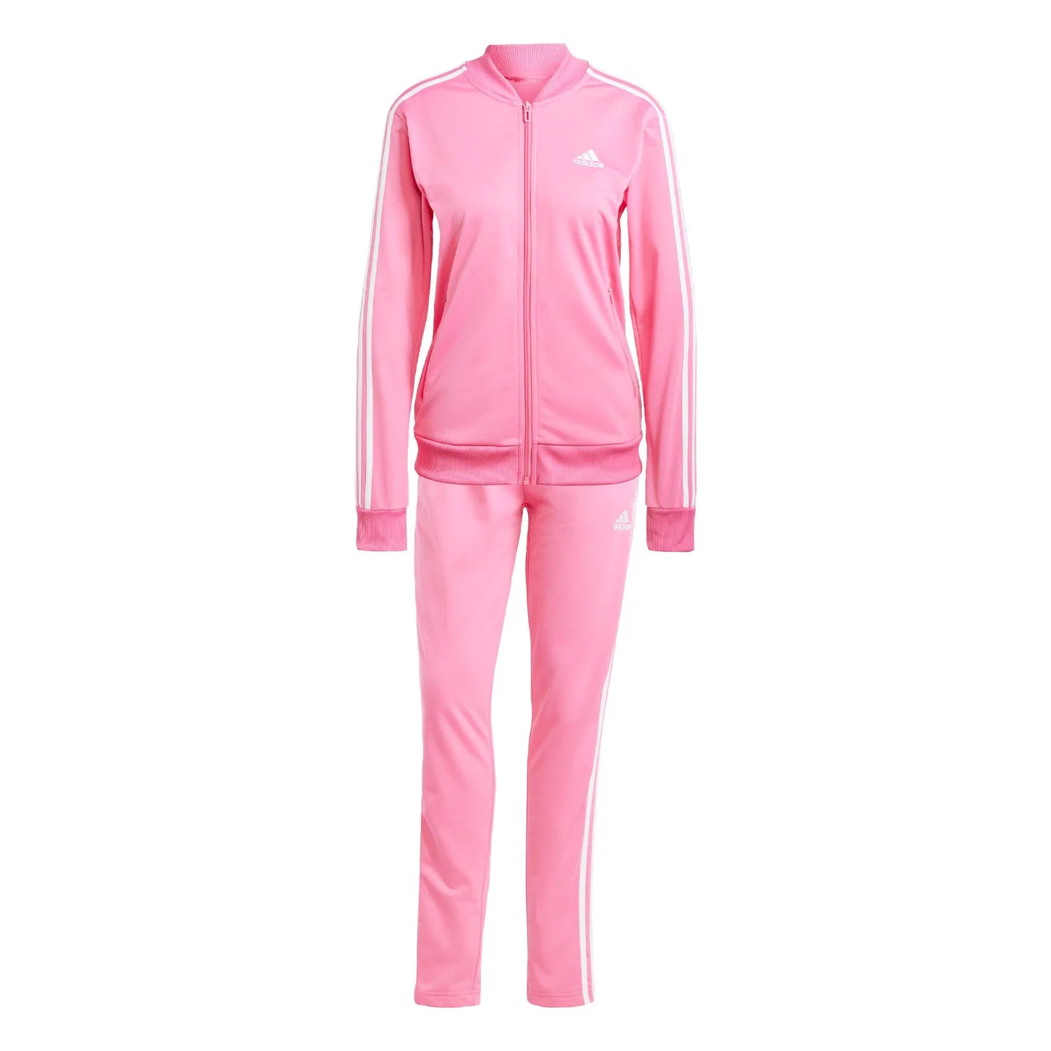 Женский спортивный костюм с принтом Essentials 3-Streifen Adidas, Magentapink Weiss — фото 2