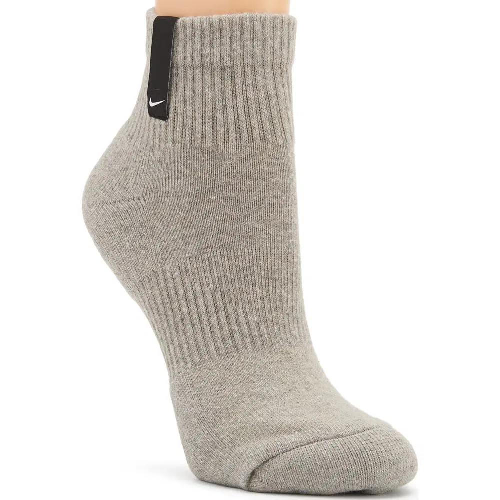 Комплект из 3 пар повседневных носков с мягкой подкладкой до щиколотки Nike, Black/Grey/White — фото 3