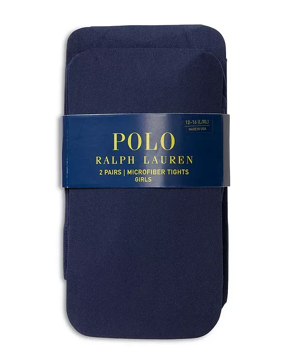 Детские колготки для мальчиков 2 пары Ralph Lauren, темно-синий — фото 2