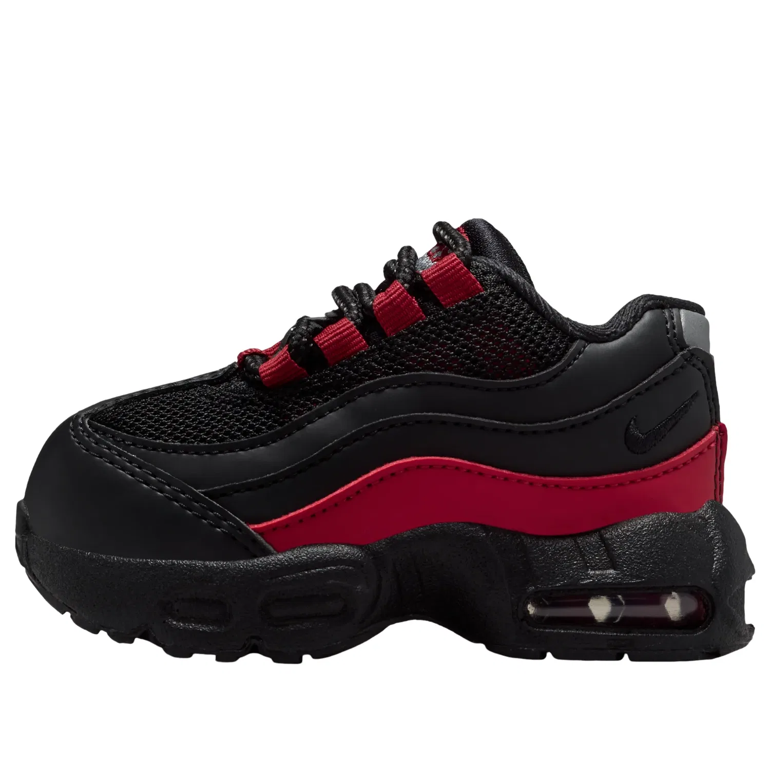 Детские кроссовки с текстильным верхом Air Max 95 Recraft 'Black Team Crimson' Nike, Black/Team Crimson