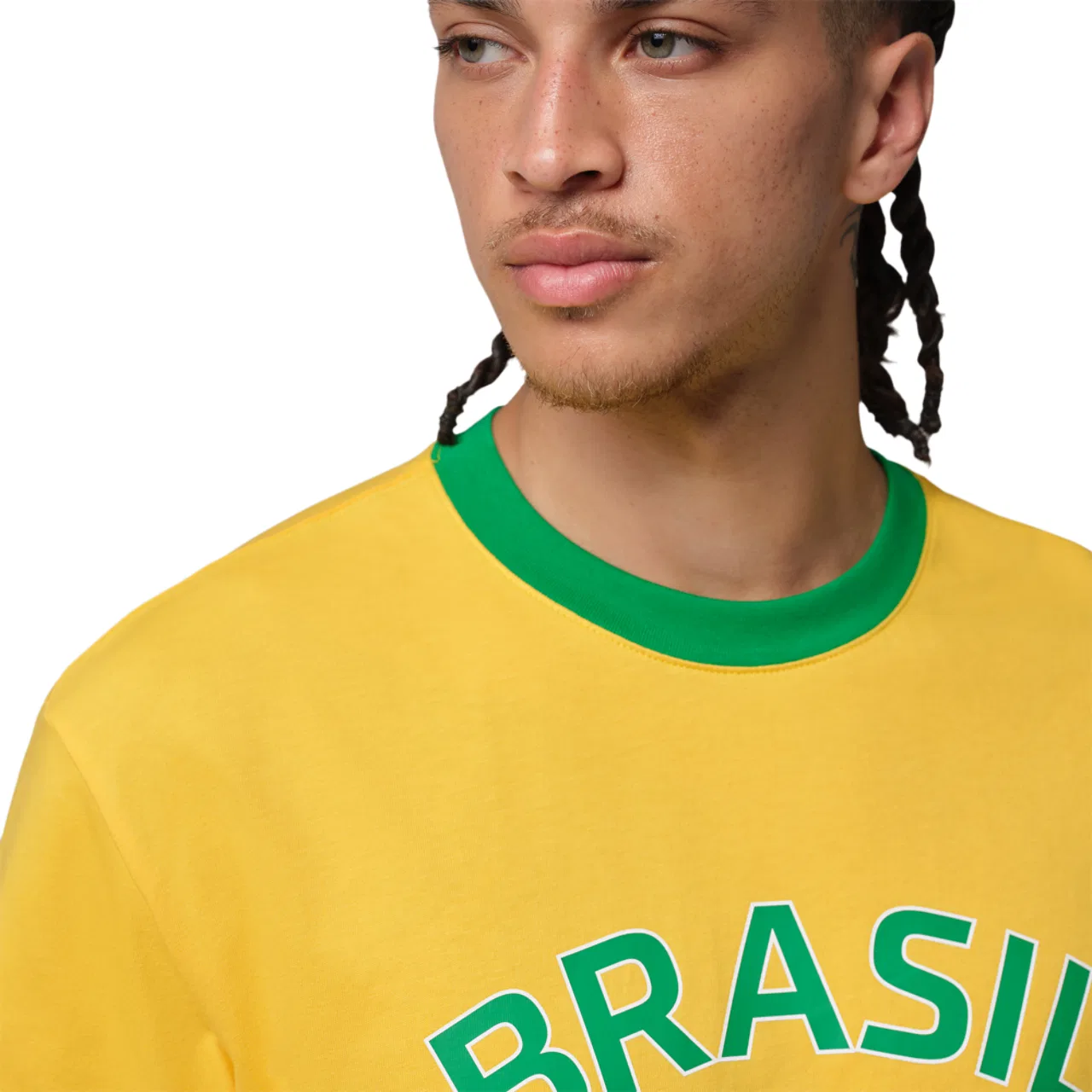 Футболка для мужчин Jordan Brasil 95, цвет Varsity Maize/Varsity Maize/Lucky Green — фото 3