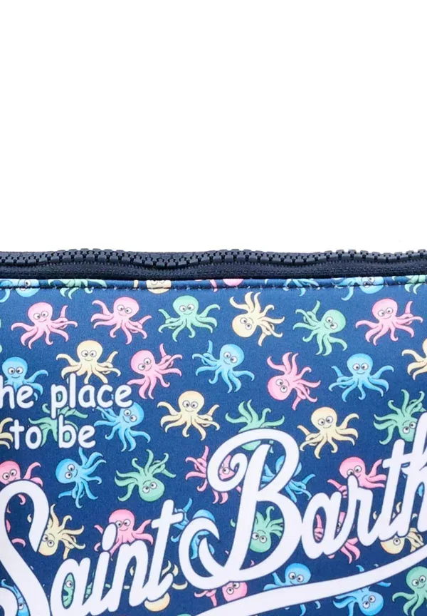 Косметичка с принтом Animals Pochette Mc2 Saint Barth, Blue — фото 4