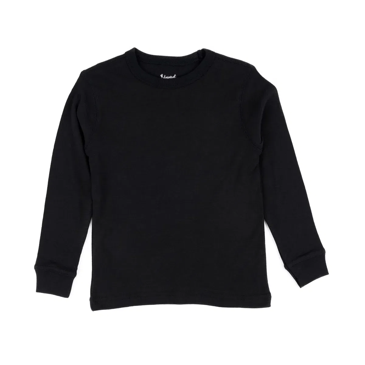 Детская футболка с длинным рукавом хлопковая LEVERET, Black