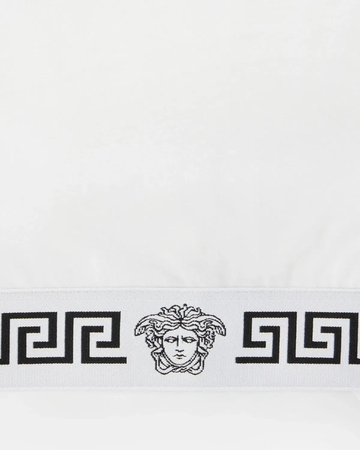 Кроп-топ из хлопкового джерси VERSACE, белый — фото 4