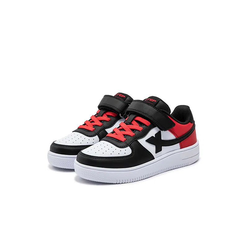 Детские кроссовки с низким верхом XTEP Air Force 1, New White/Black/Top Scorer Red — фото 3