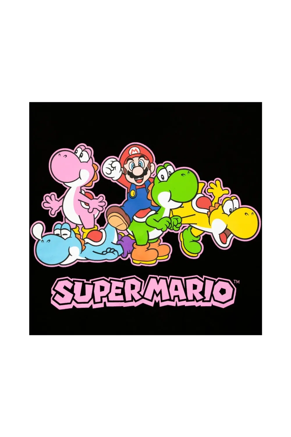 Женский укороченный свитшот Yoshi Super Mario Bros, Black — фото 2