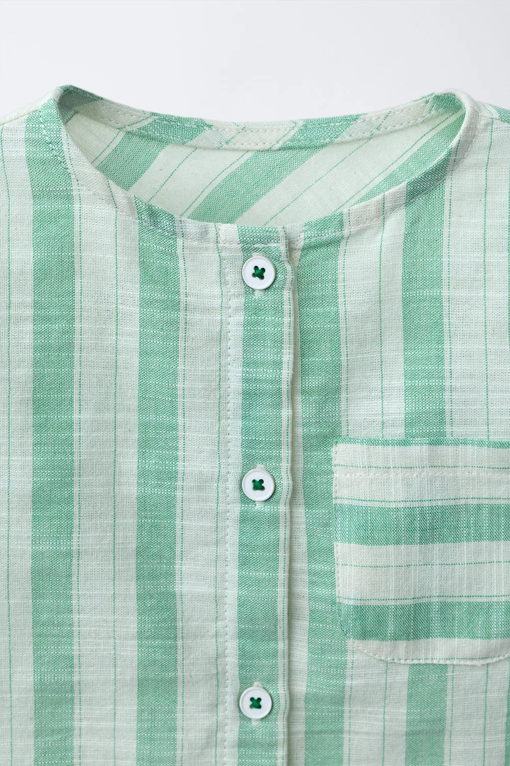 ПОЛОСАТАЯ РУБАШКА ZARA, Green — фото 3