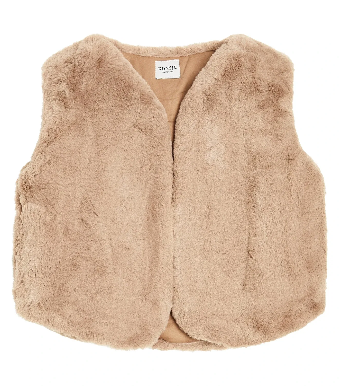 Меховая жилетка Taupe Teddy Donsje, бежевый