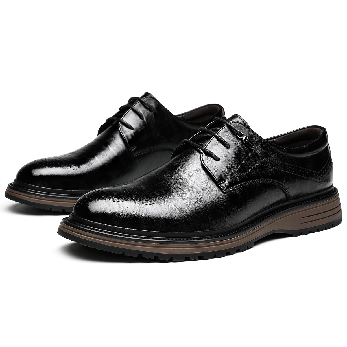 Туфли FAPAI Men's Casual Shoes Men Low-Top, черный — фото 3