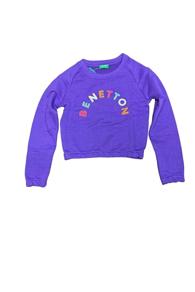 Детская толстовка для девочек с длинным рукавом Benetton, Purple