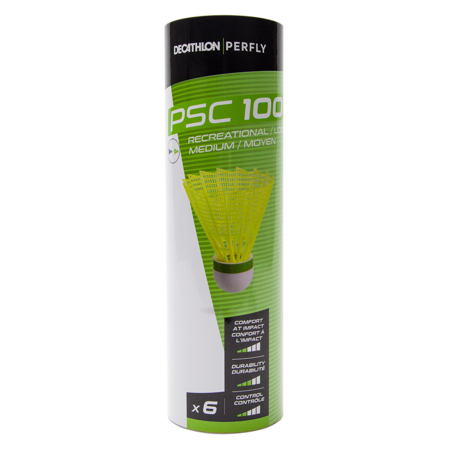 

Воланы PSC 100 Medium пластиковые 6 шт. желтые PERFLY, неоновый желтый лайм