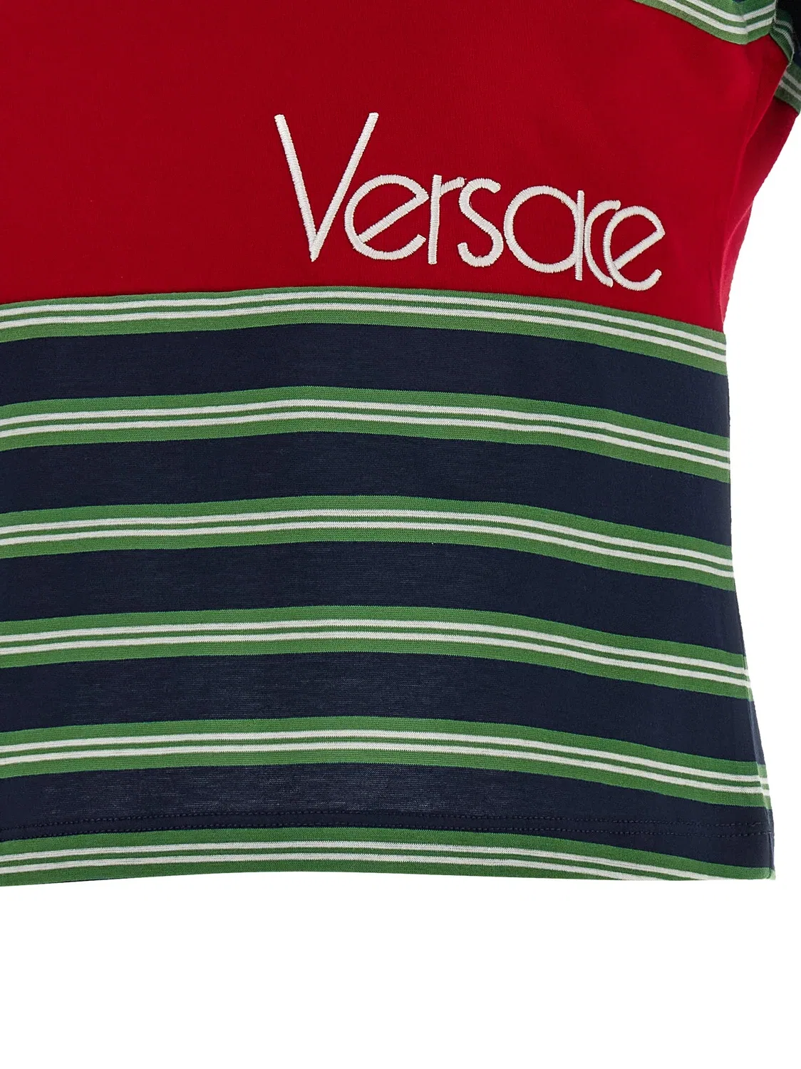 Футболка с интарсией VERSACE, мультицвет — фото 4