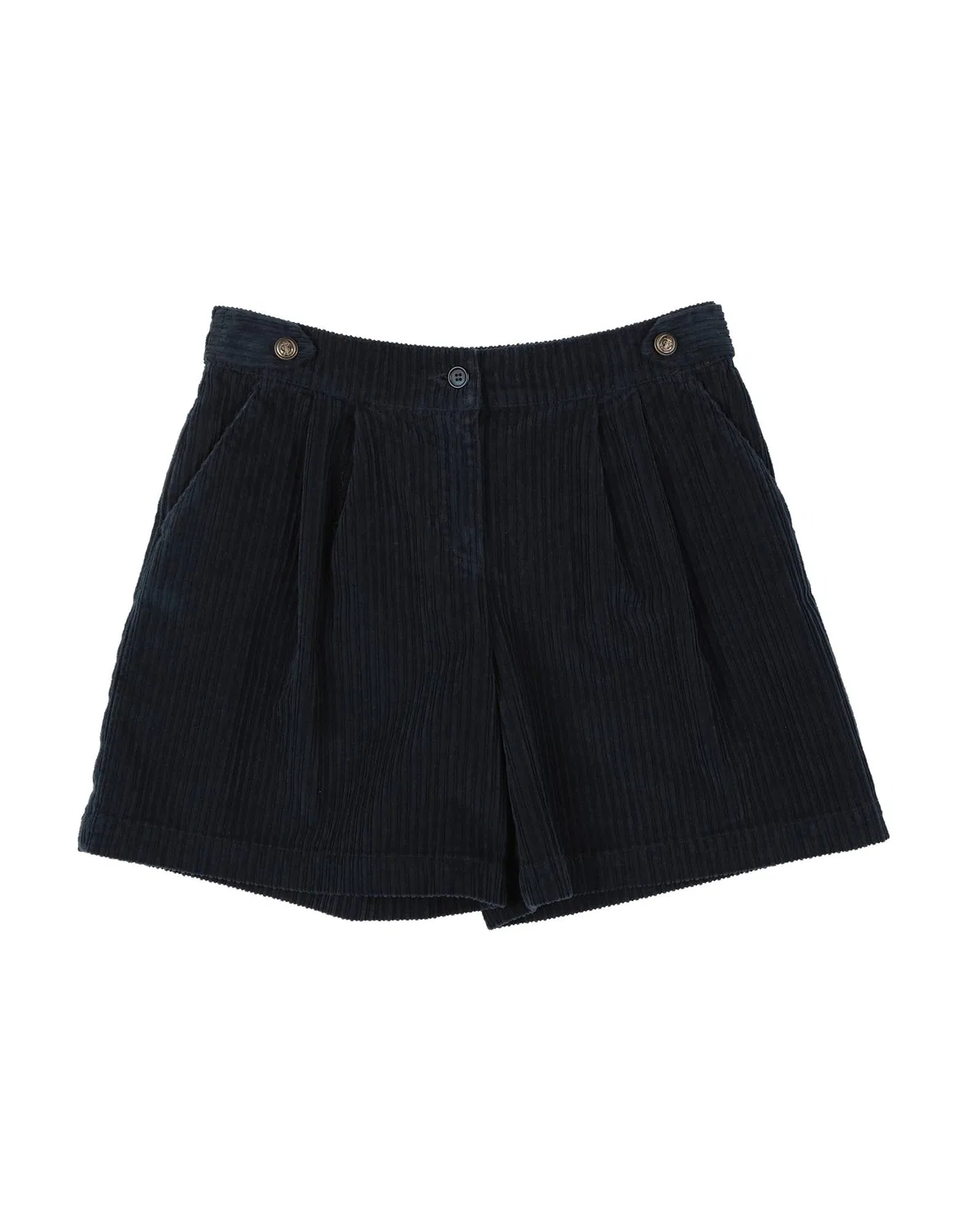 Детские шорты для девочек из хлопка с эластановой нитью Dolce&Gabbana, темно-синий