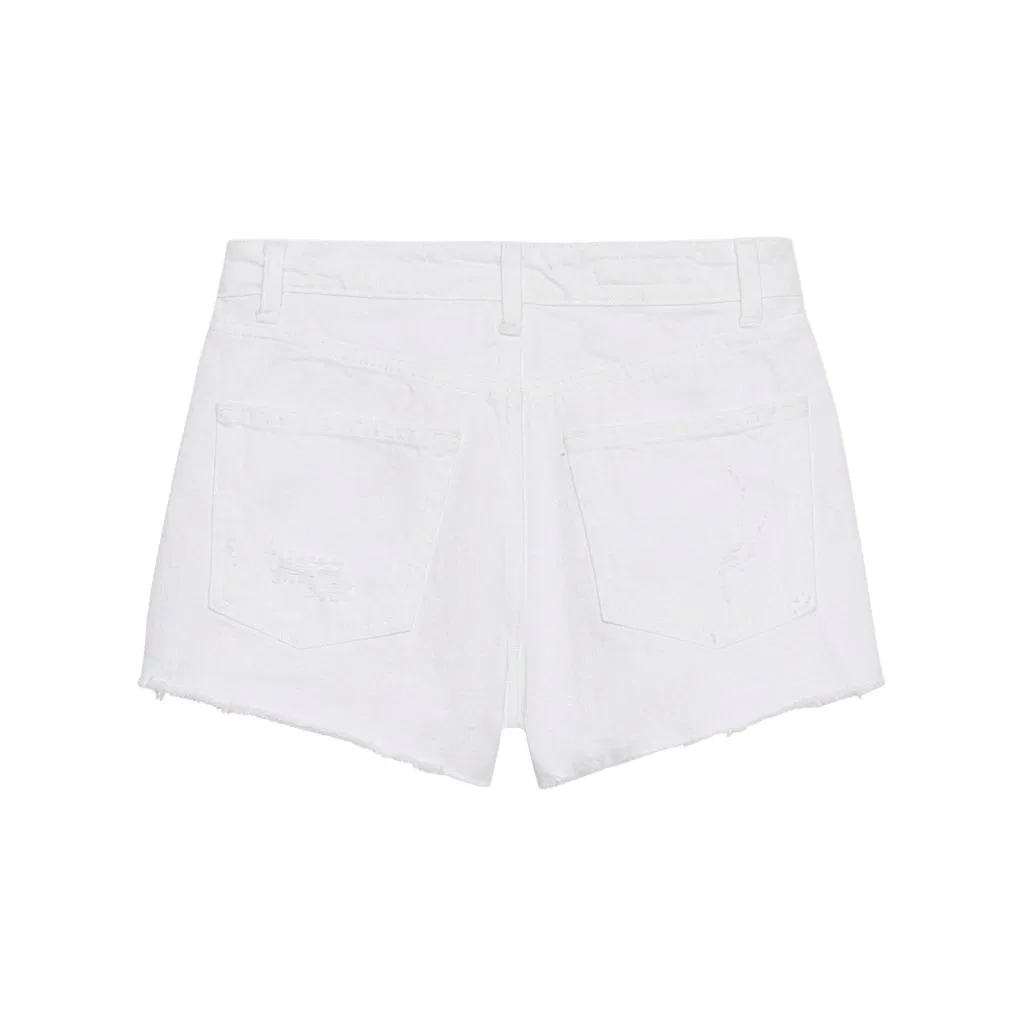 Женские джинсовые шорты с белым цветом, ZARA, Белый — фото 3