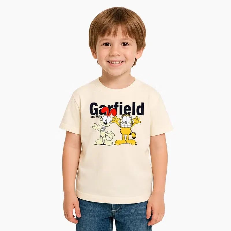 Футболка с принтом Garfield and Odie Nickelodeon, белый