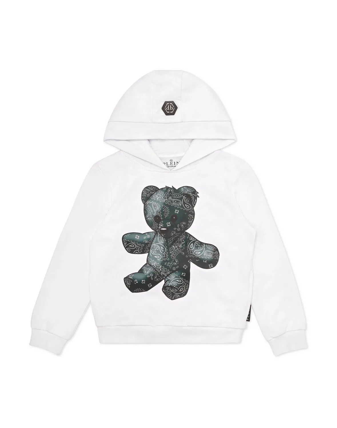 Детское худи с капюшоном с принтом Teddy Bear PHILIPP PLEIN, White