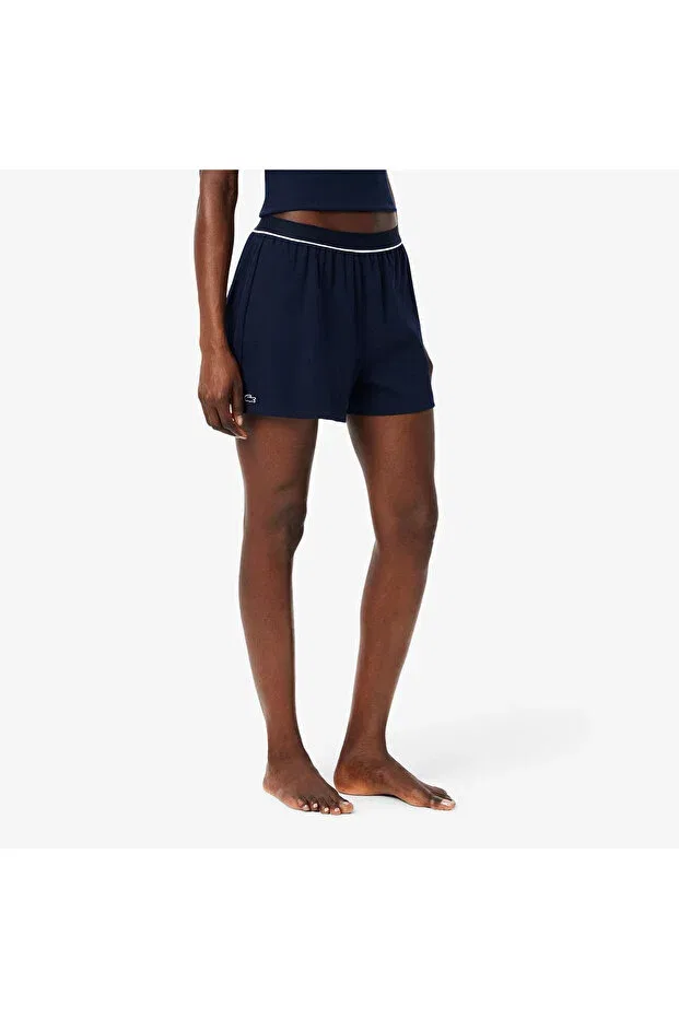 Комплект пижама женская Lacoste 525-Blue, без рукавов, темно-синий — фото 4